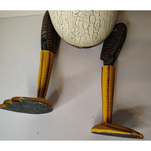 Chicken Hen Egg with Legs Shelf Sitter, Large, Cottagecore, Folksy Farmhouse - Picture 3 of 3